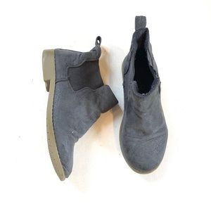 Blue faux leather ankle boots size 9